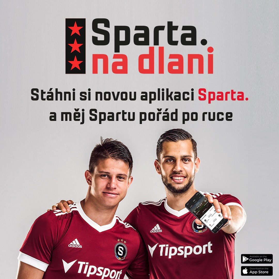 ? Vydáváme aplikaci Sparta.

Po několikaměsíčním vývoji konečně pro naše fanoušky máme dobrou zprávu. Aplikace Sparta. je tady! Stáhněte si ji a mějte Spartu v kapse.

? Díky notifikacím se dozvíte všechny novinky o Spartě jako první! Sparta. vám přinese zápasové zpravodajství, články, videa, statistiky, kalendář výsledků i nadcházející program všech našich týmů. Díky Sparta iD budete mít ve svém profilu po přihlášení automaticky implementovanou vaši digitální permanentku a kartičku Sparta Clubu. ?

⬇️ Stahovat ji můžete na iOS i Android. Mějte Spartu vždy po ruce! Víc info na sparta.cz